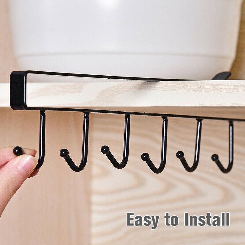 Porta utensili sottopensile con 6 ganci