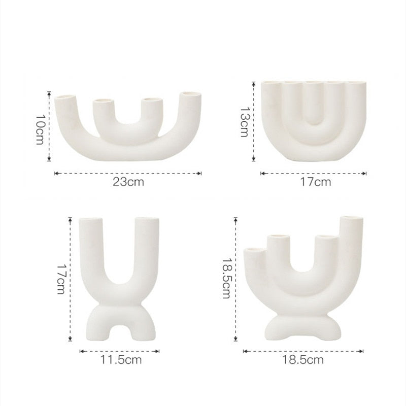 Portacandele di design in ceramica – elegante candelabro decorativo