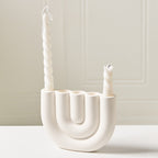 Portacandele di design in ceramica – elegante candelabro decorativo