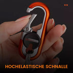 Portachiavi auto con doppio anello e moschettone elastico
