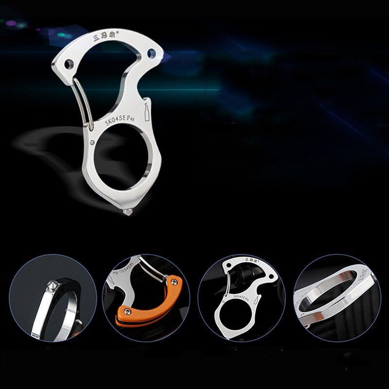 Portachiavi multiuso con rompivetro e apribottiglie