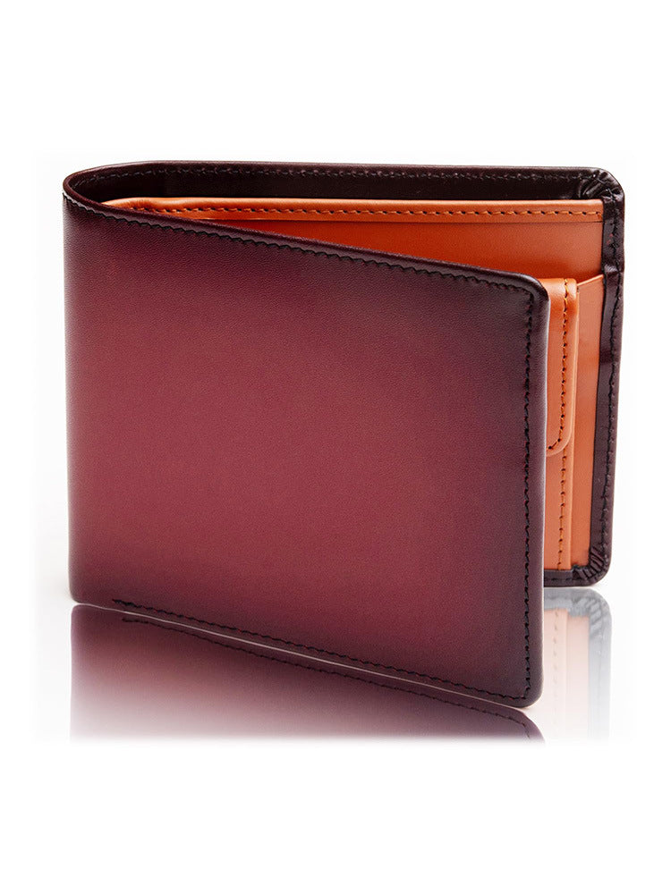 Portafoglio bi-fold in pelle premium