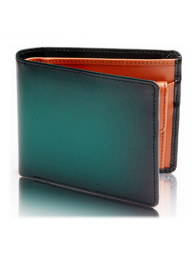 Portafoglio bi-fold in pelle premium