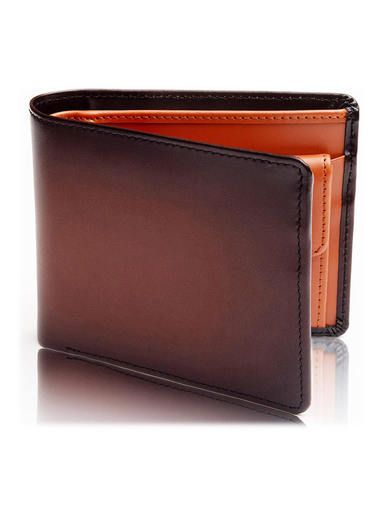 Portafoglio bi-fold in pelle premium