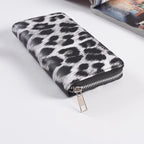Portafoglio classico con fantasia leopardata per donna