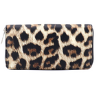 Portafoglio classico con fantasia leopardata per donna