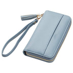 Portafoglio elegante con zip e porta carte