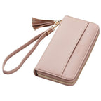 Portafoglio elegante con zip e porta carte