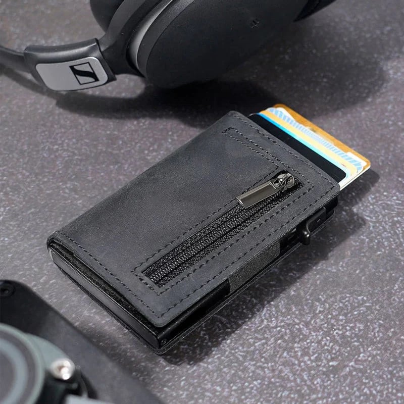 Portafoglio uomo con porta carte automatico