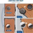 Portafoglio uomo con porta carte pop-up in alluminio e clip per banconote in pelle – protezione RFID