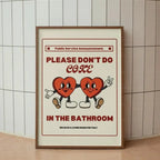 Poster decorativo per bagno con citazioni divertenti