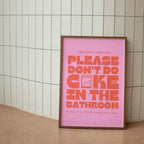 Poster decorativo per bagno con citazioni divertenti