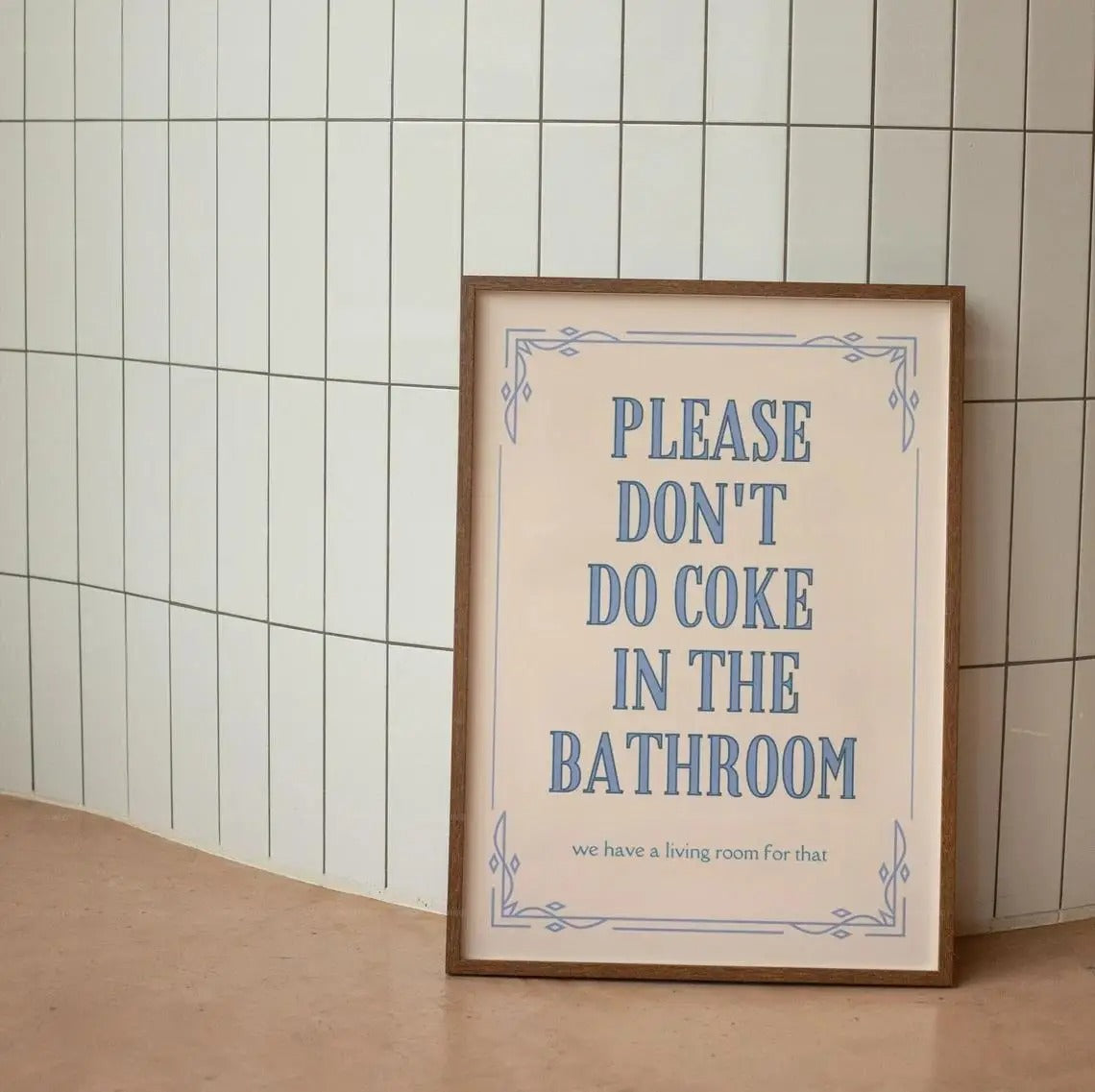 Poster decorativo per bagno con citazioni divertenti