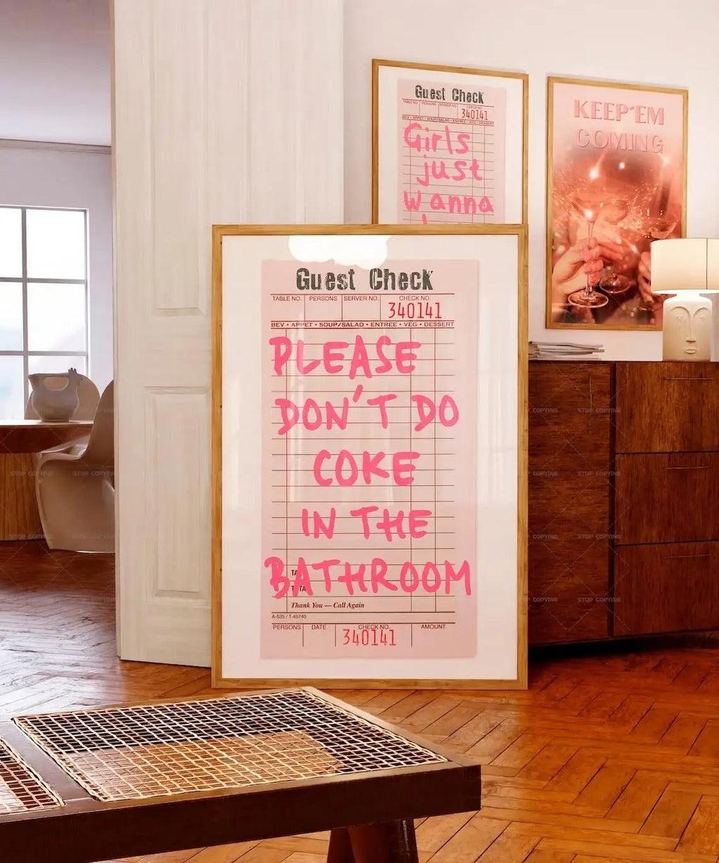 Poster decorativo per bagno con citazioni divertenti