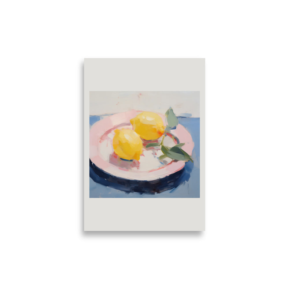 Poster Piatto con limoni