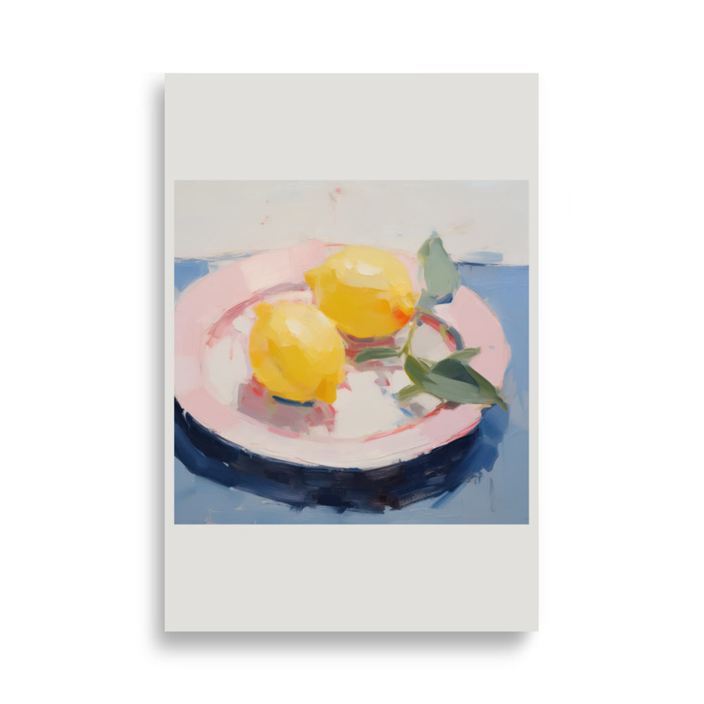 Poster Piatto con limoni