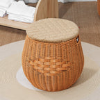 Pouf contenitore intrecciato