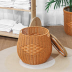 Pouf contenitore intrecciato