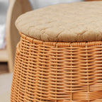 Pouf contenitore intrecciato