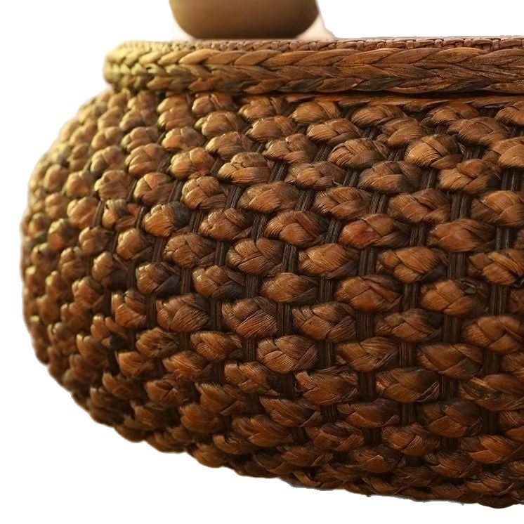 Pouf sgabello comodo in rattan naturale