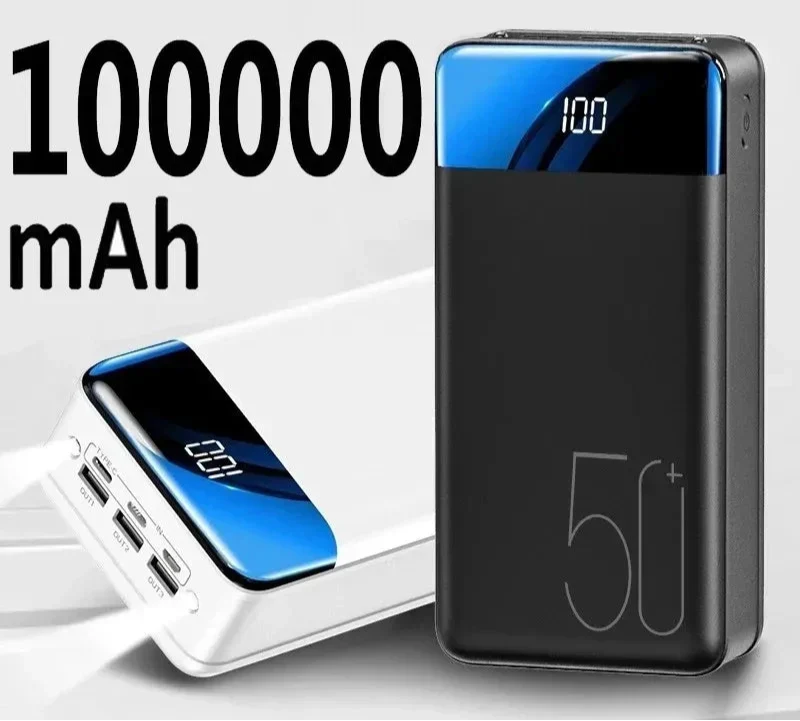 Power bank 50.000 mAh con ricarica rapida per smartphone, tablet e laptop