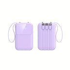 Power bank portatile 10.000 mAh con ricarica rapida e cavi integrati