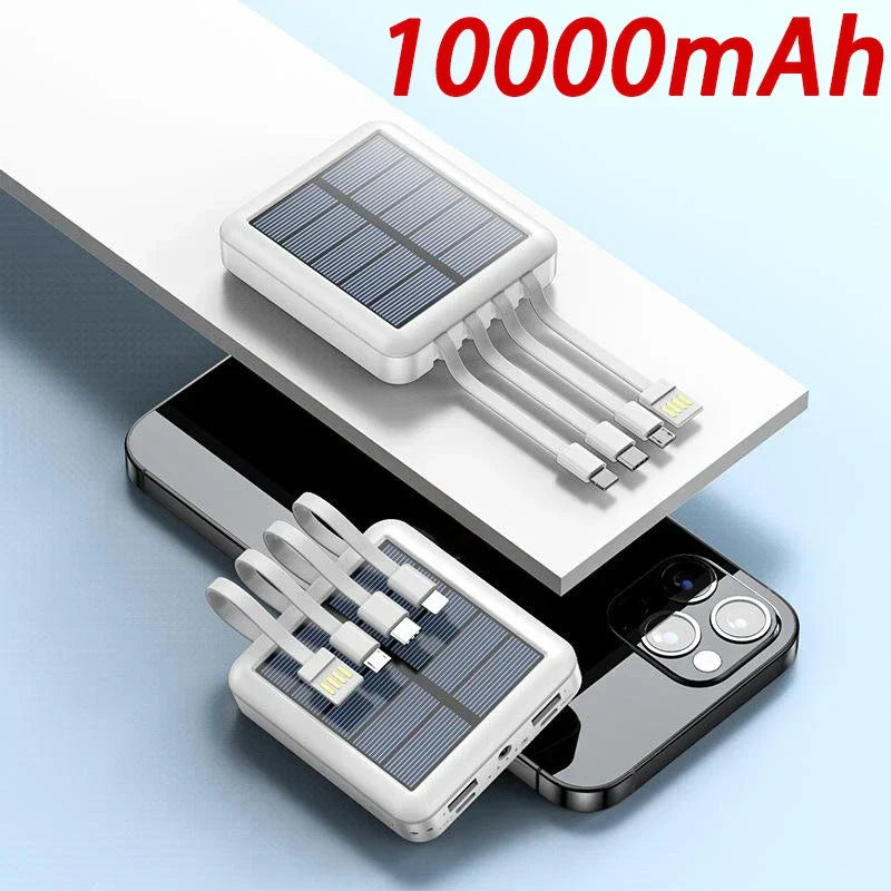 Power bank solare 4 in 1 con ricarica rapida