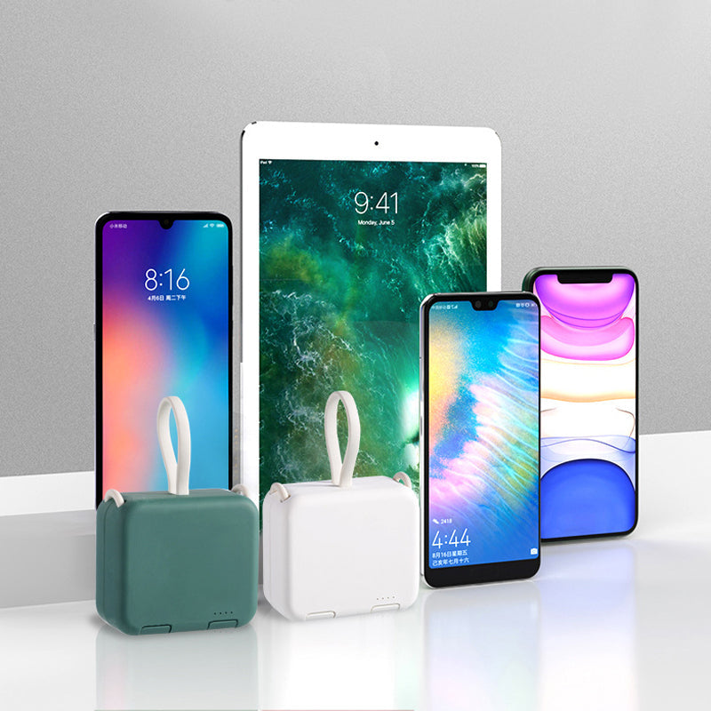 Power bank wireless mini multifunzione con supporto