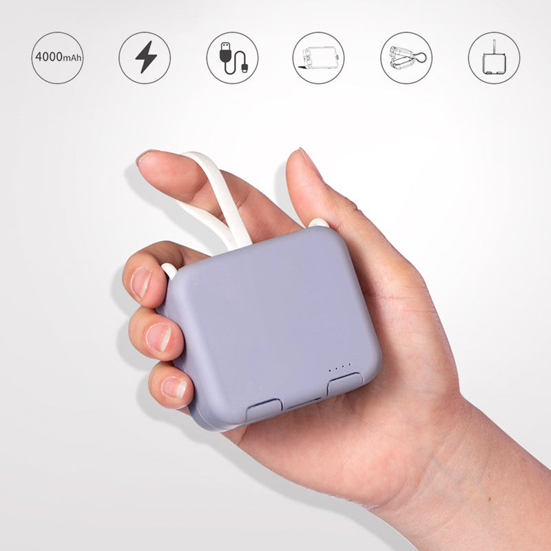 Power bank wireless mini multifunzione con supporto