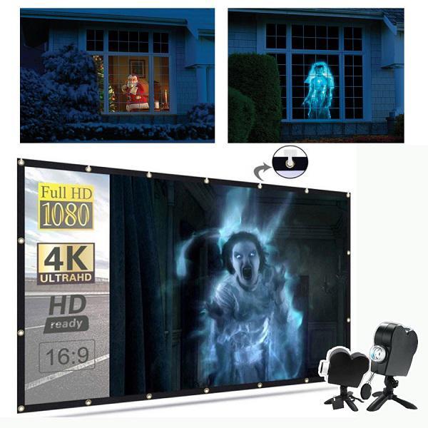 Proiettore Halloween | Finestre e interni | 12 film inclusi | Configurazione facile