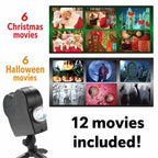 Proiettore Halloween | Finestre e interni | 12 film inclusi | Configurazione facile