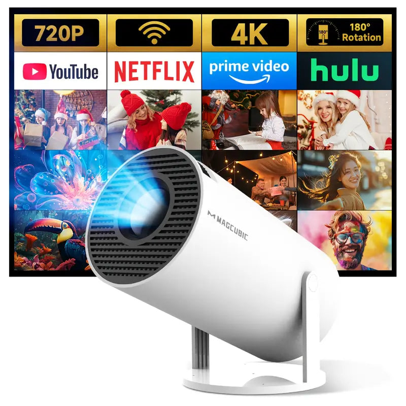 Proiettore mini 4K Magcubic HY300 con Android 11, WiFi 6 dual band e 260 ANSI lumen