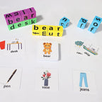 Puzzle di parole incrociate in legno per bambini