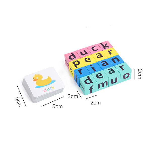 Puzzle di parole incrociate in legno per bambini