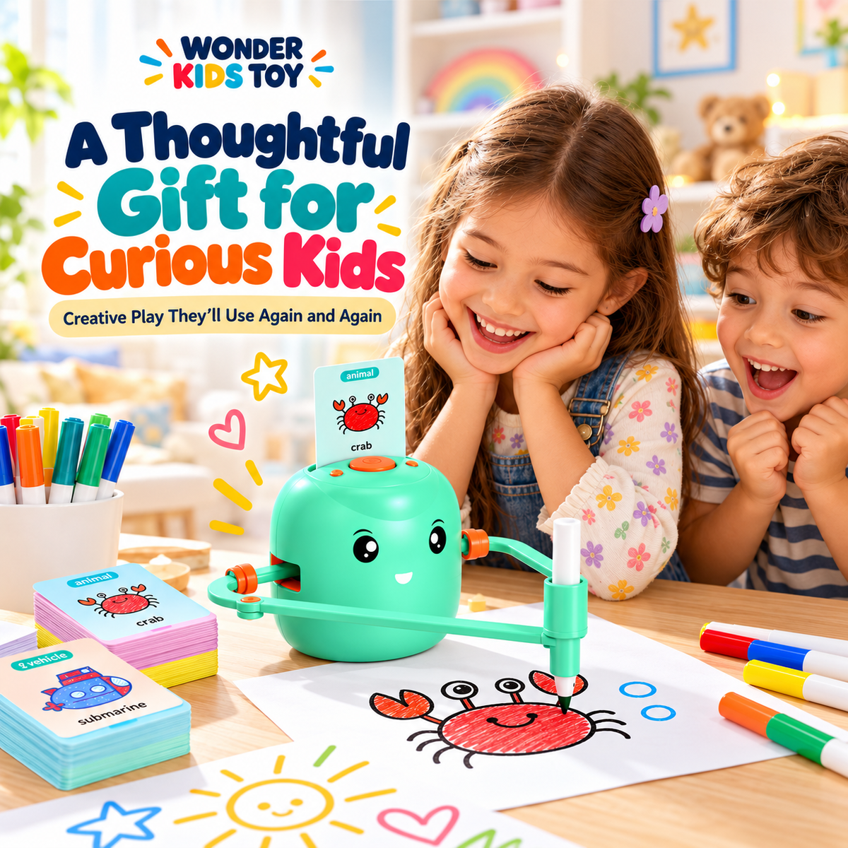 Robot giocattolo per disegno automatico per bambini