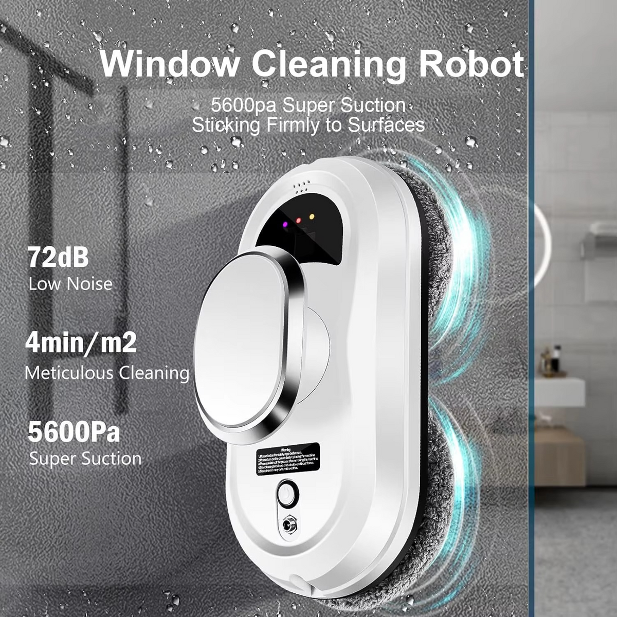 Robot lavavetri intelligente con telecomando e cavo di sicurezza