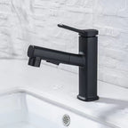 Rubinetto monocomando per lavabo con bocca estraibile e girevole