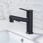Rubinetto monocomando per lavabo con bocca estraibile e girevole