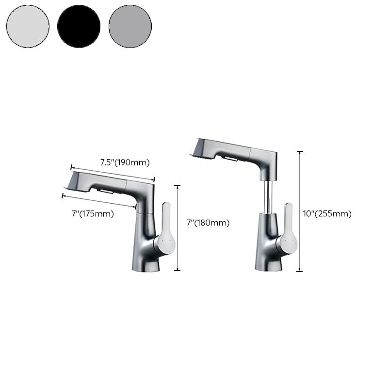 Rubinetto monocomando per lavabo in rame massiccio