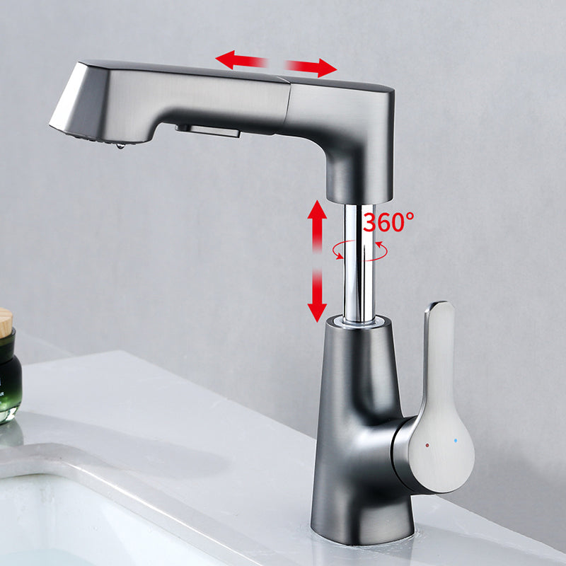 Rubinetto monocomando per lavabo in rame massiccio