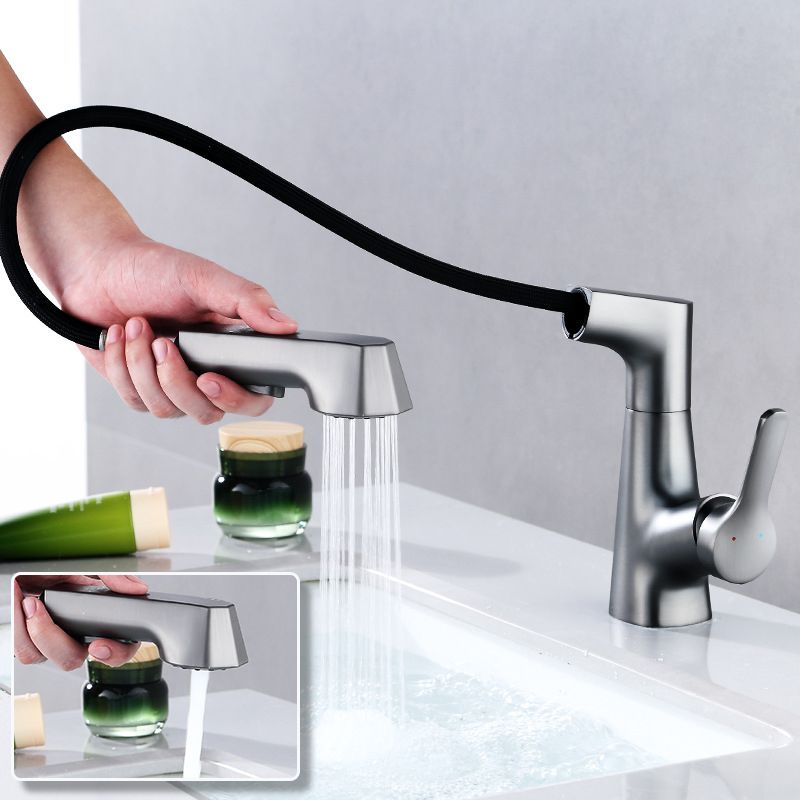 Rubinetto monocomando per lavabo in rame massiccio