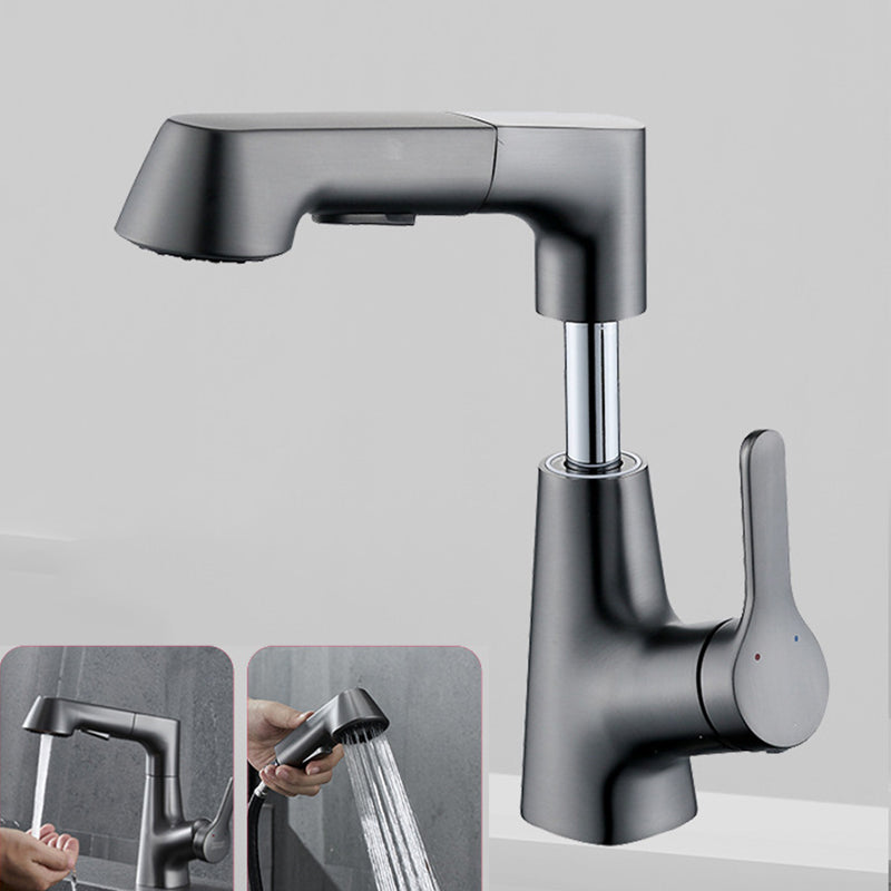 Rubinetto monocomando per lavabo in rame massiccio