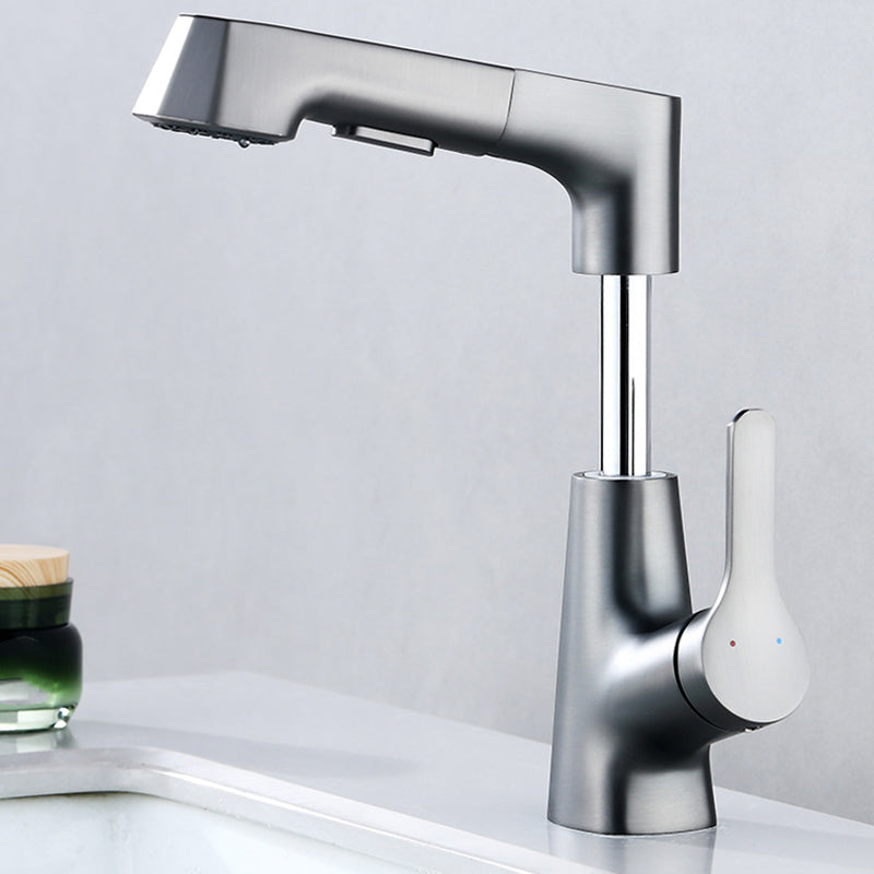 Rubinetto monocomando per lavabo in rame massiccio