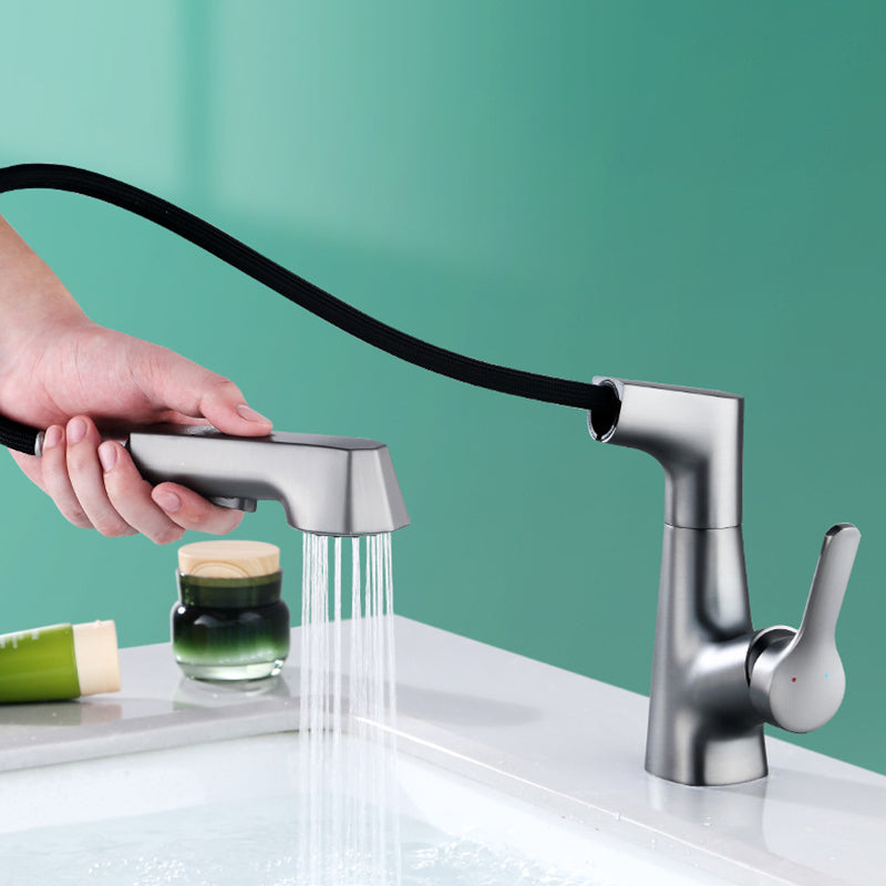 Rubinetto monocomando per lavabo in rame massiccio