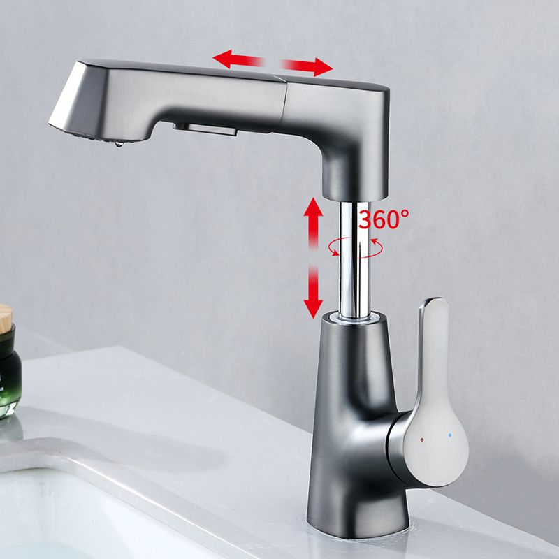 Rubinetto monocomando per lavabo in rame massiccio