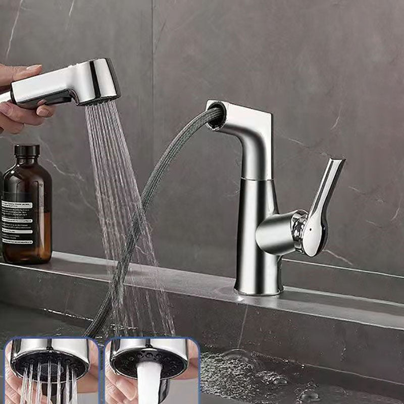 Rubinetto monocomando moderno per lavabo da appoggio