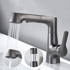 Rubinetto monocomando moderno per lavabo da appoggio