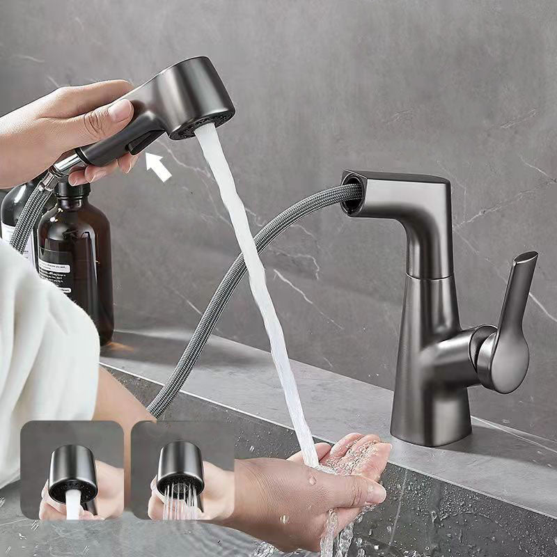 Rubinetto monocomando moderno per lavabo da appoggio