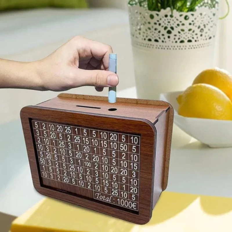 Salvadanaio digitale con contatore LCD integrato