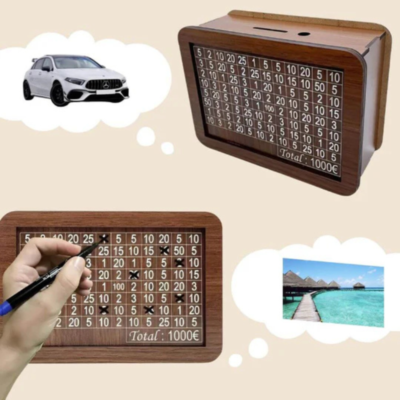 Salvadanaio digitale con contatore LCD integrato